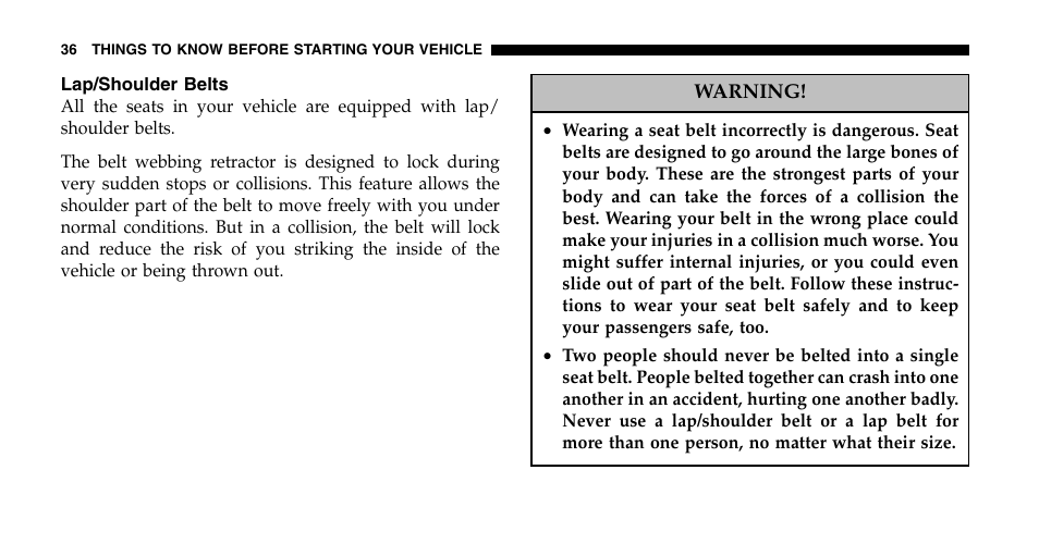 Jeep 2006 Liberty User Manual | Page 36 / 424