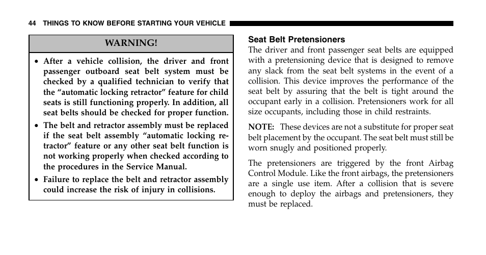 Jeep 2006 Liberty User Manual | Page 44 / 424