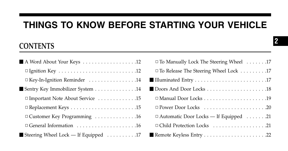 Jeep 2006 Liberty User Manual | Page 9 / 424