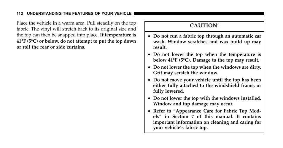 Jeep 2006 Wrangler User Manual | Page 112 / 368