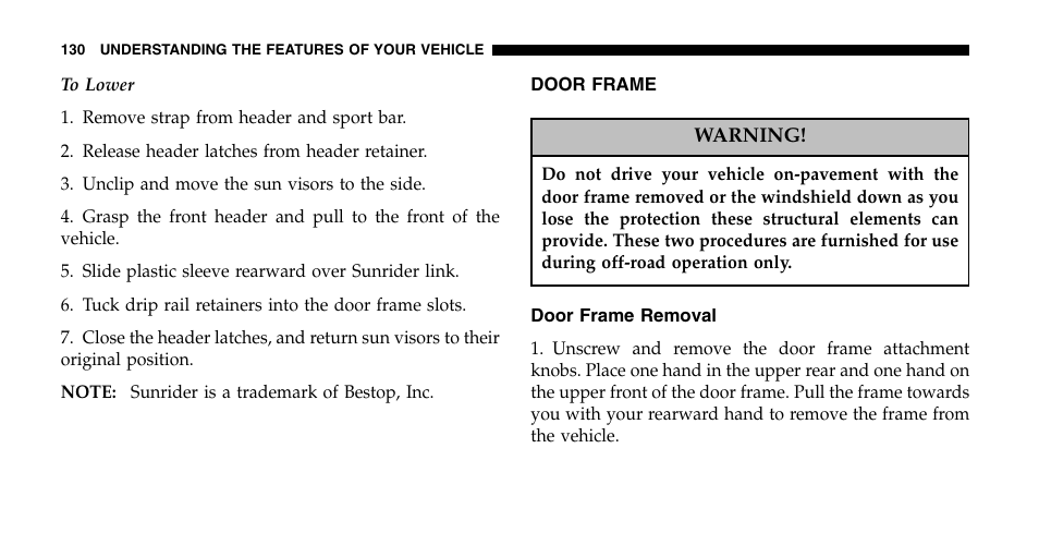 Jeep 2006 Wrangler User Manual | Page 130 / 368