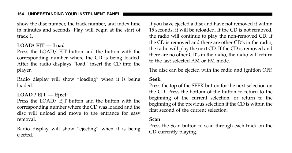 Jeep 2006 Wrangler User Manual | Page 164 / 368