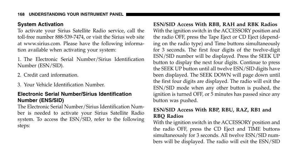 Jeep 2006 Wrangler User Manual | Page 168 / 368