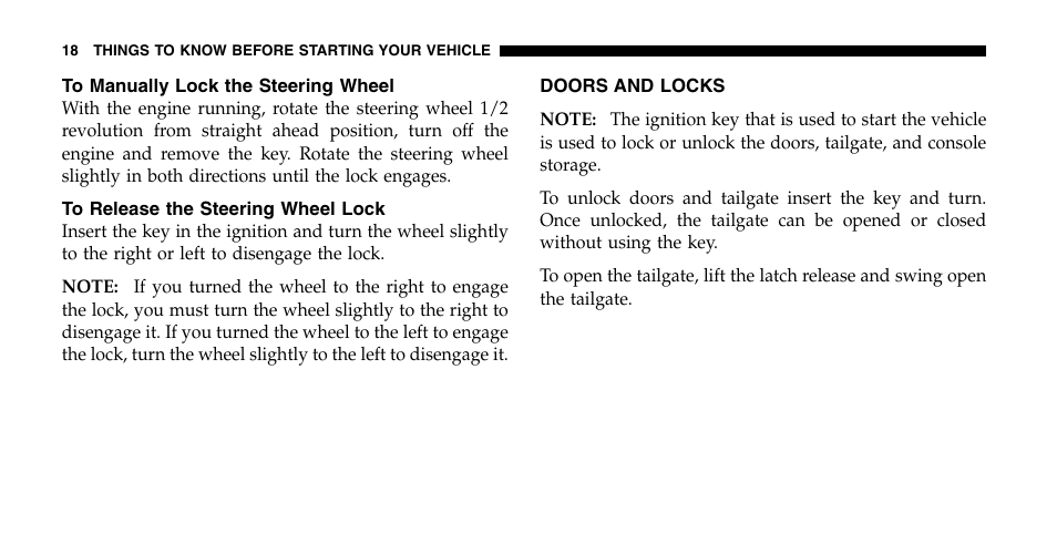 Jeep 2006 Wrangler User Manual | Page 18 / 368