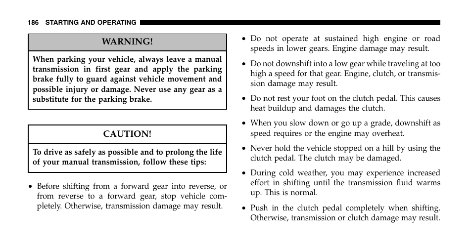 Jeep 2006 Wrangler User Manual | Page 186 / 368