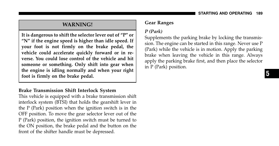 Jeep 2006 Wrangler User Manual | Page 189 / 368