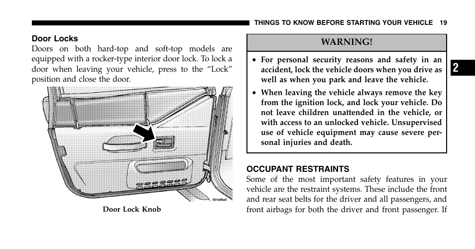 Jeep 2006 Wrangler User Manual | Page 19 / 368