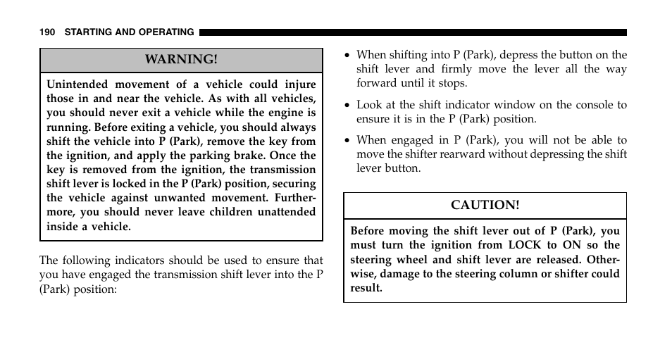 Jeep 2006 Wrangler User Manual | Page 190 / 368