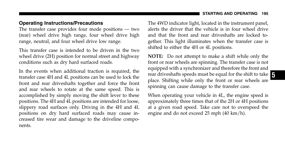 Jeep 2006 Wrangler User Manual | Page 195 / 368