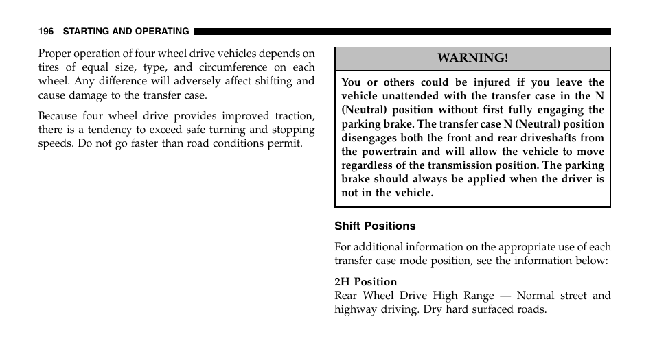 Jeep 2006 Wrangler User Manual | Page 196 / 368