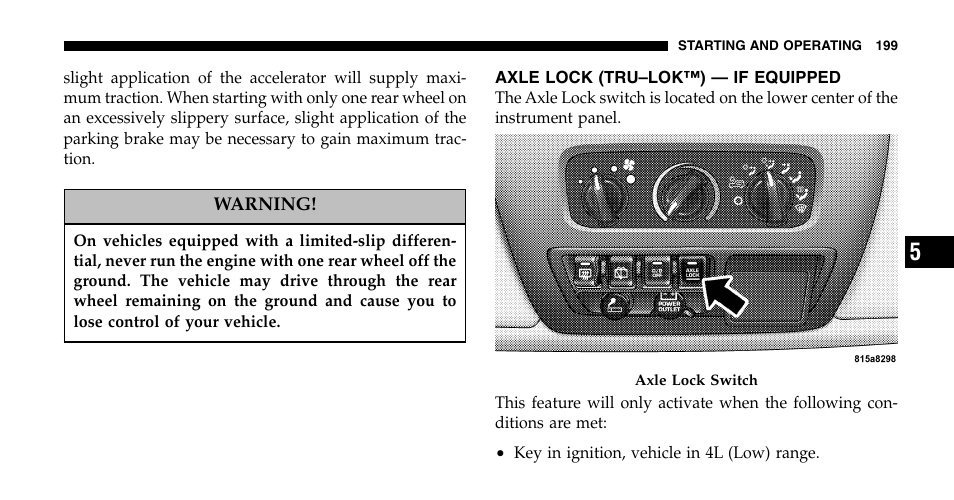 Jeep 2006 Wrangler User Manual | Page 199 / 368