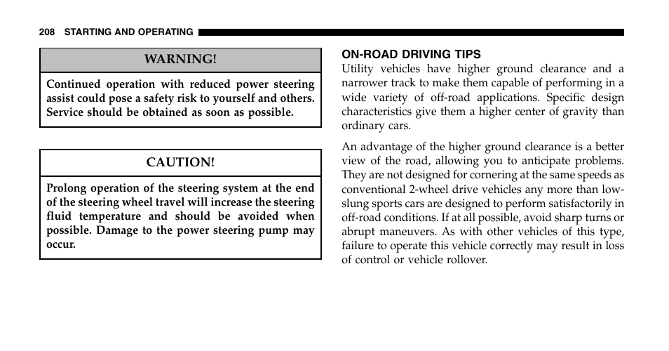 Jeep 2006 Wrangler User Manual | Page 208 / 368
