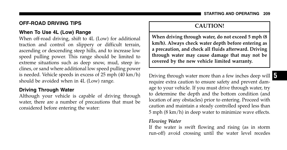 Jeep 2006 Wrangler User Manual | Page 209 / 368