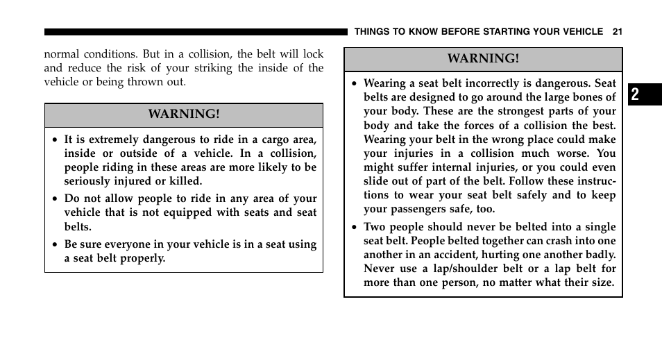 Jeep 2006 Wrangler User Manual | Page 21 / 368