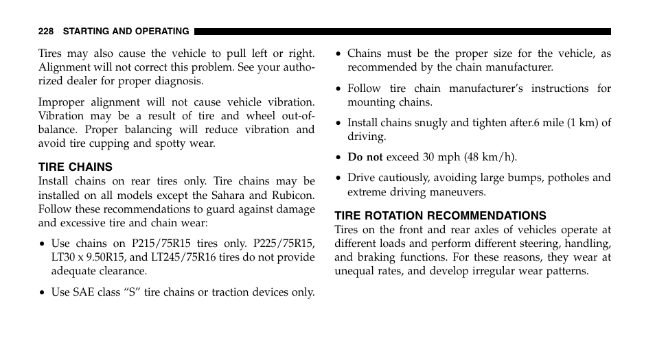 Jeep 2006 Wrangler User Manual | Page 228 / 368