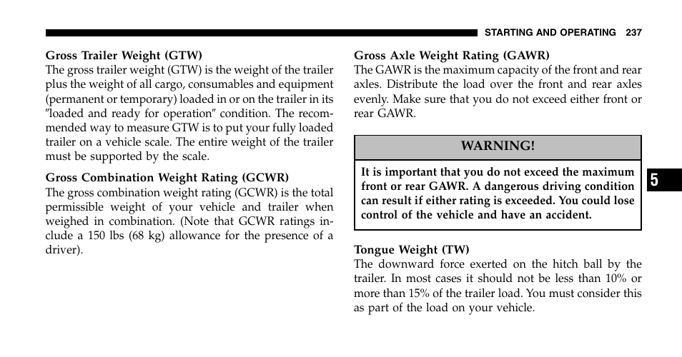 Jeep 2006 Wrangler User Manual | Page 237 / 368