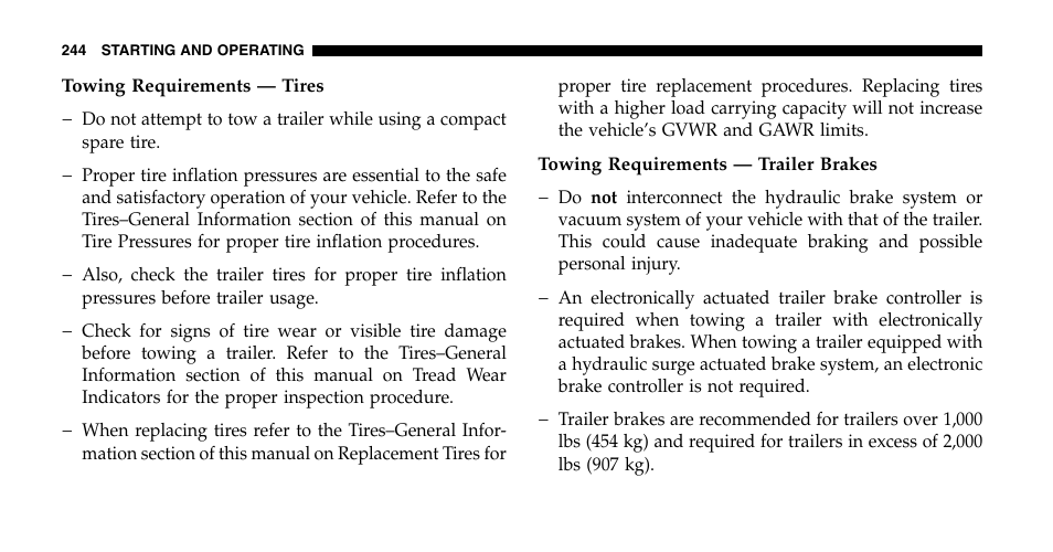 Jeep 2006 Wrangler User Manual | Page 244 / 368