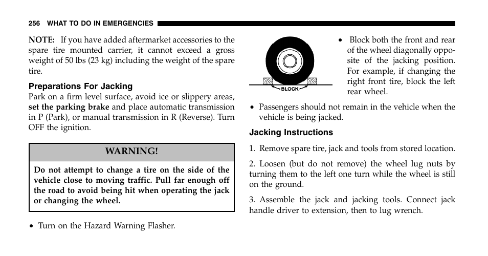 Jeep 2006 Wrangler User Manual | Page 256 / 368