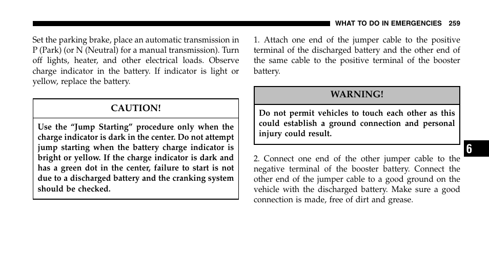 Jeep 2006 Wrangler User Manual | Page 259 / 368