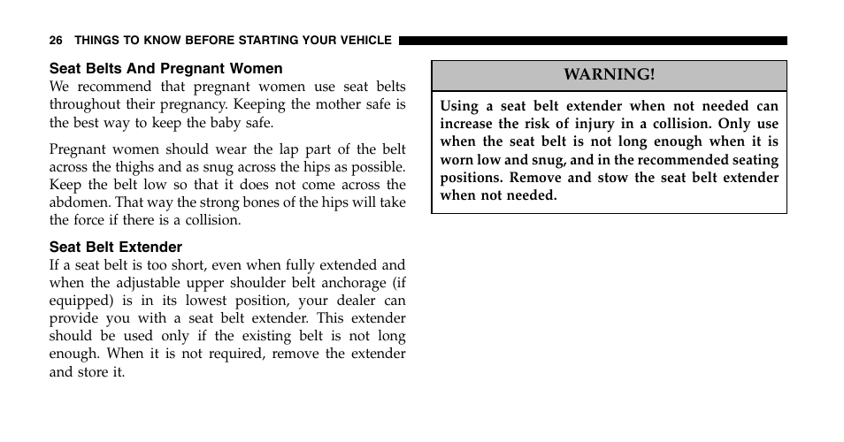 Jeep 2006 Wrangler User Manual | Page 26 / 368