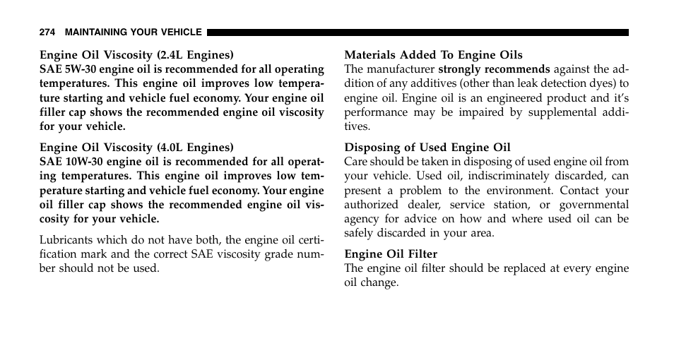 Jeep 2006 Wrangler User Manual | Page 274 / 368