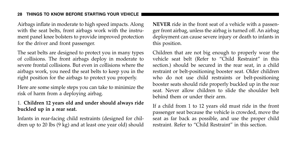 Jeep 2006 Wrangler User Manual | Page 28 / 368