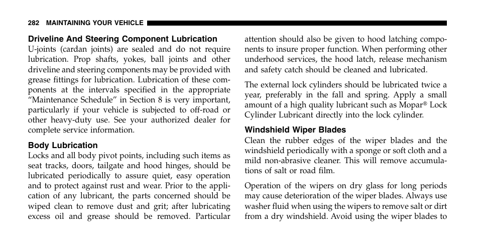 Jeep 2006 Wrangler User Manual | Page 282 / 368