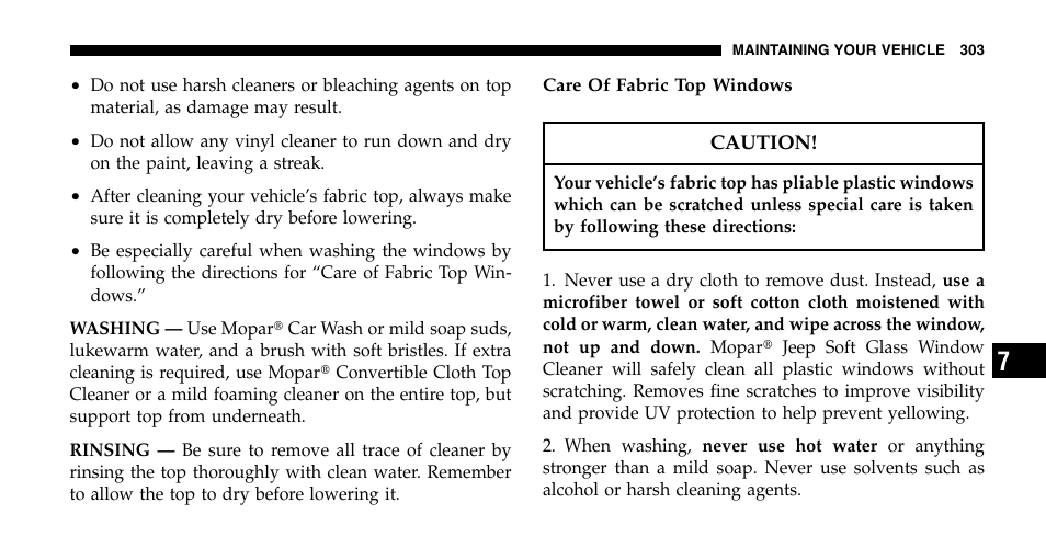 Jeep 2006 Wrangler User Manual | Page 303 / 368