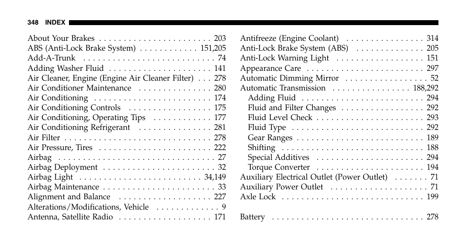 Jeep 2006 Wrangler User Manual | Page 348 / 368