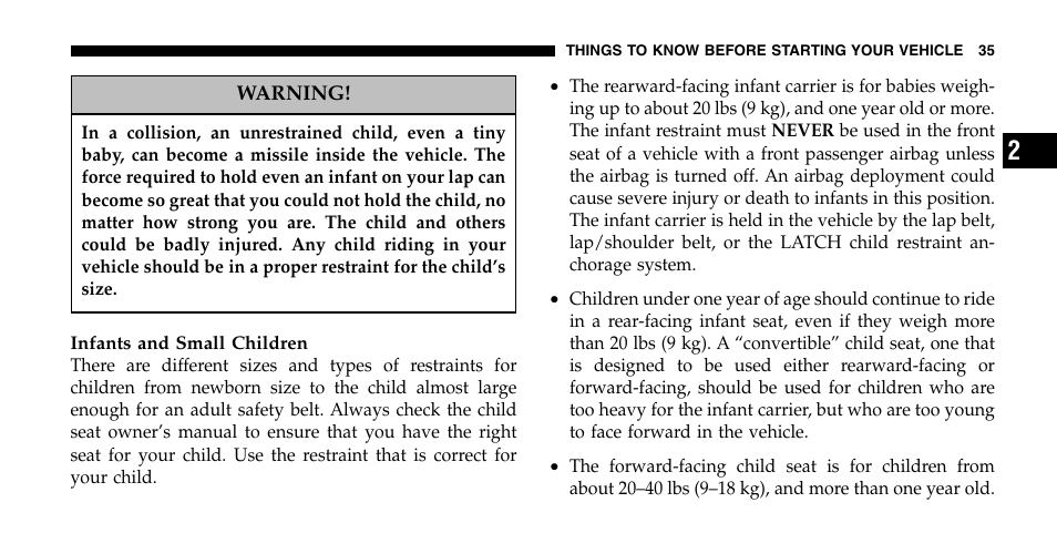 Jeep 2006 Wrangler User Manual | Page 35 / 368