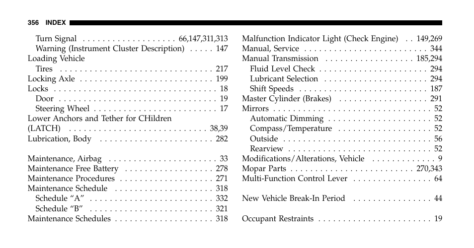 Jeep 2006 Wrangler User Manual | Page 356 / 368