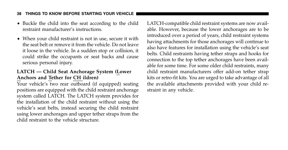 Jeep 2006 Wrangler User Manual | Page 38 / 368