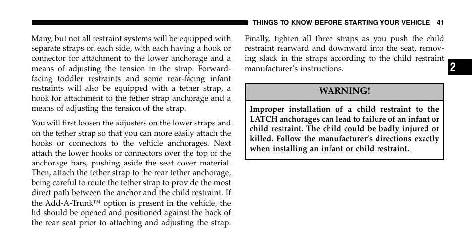 Jeep 2006 Wrangler User Manual | Page 41 / 368
