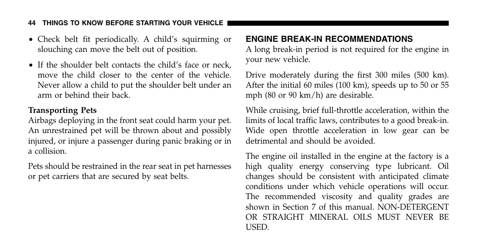 Jeep 2006 Wrangler User Manual | Page 44 / 368