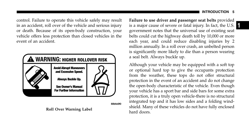 Jeep 2006 Wrangler User Manual | Page 5 / 368