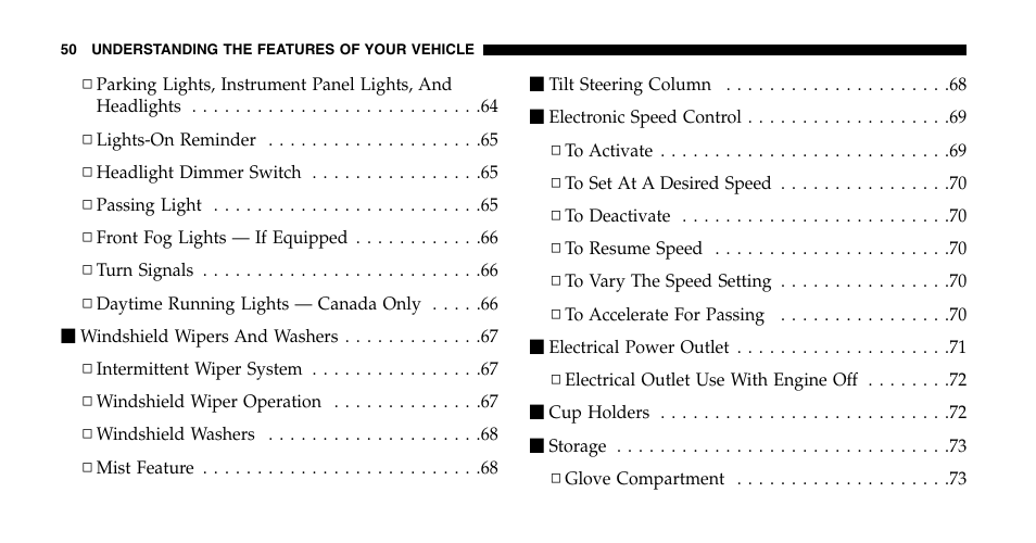 Jeep 2006 Wrangler User Manual | Page 50 / 368