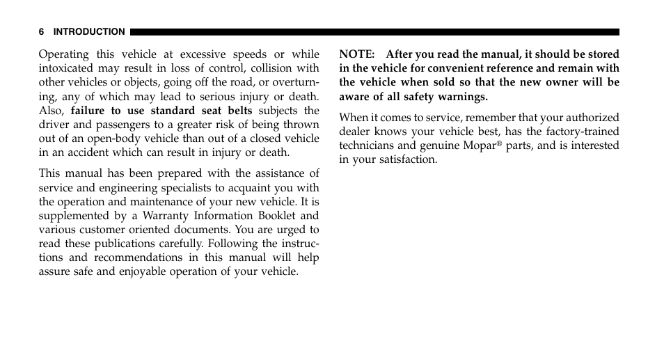 Jeep 2006 Wrangler User Manual | Page 6 / 368