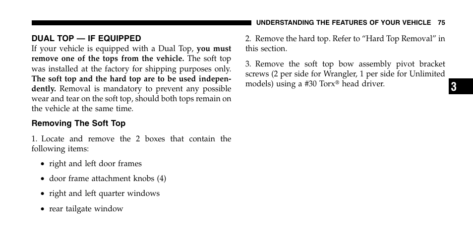 Jeep 2006 Wrangler User Manual | Page 75 / 368