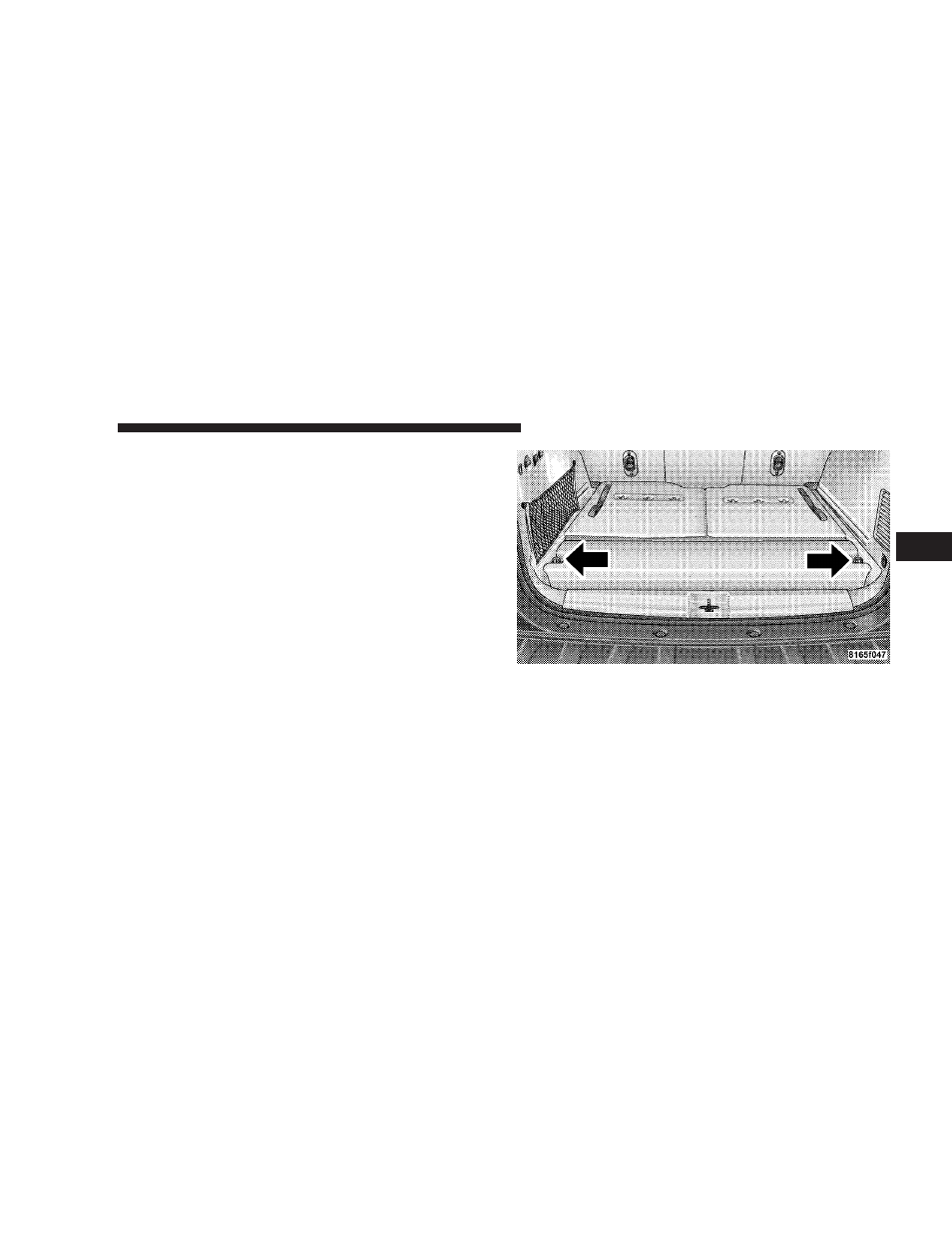 Cargo area features, Cargo load floor | Jeep 2007 Commander User Manual | Page 165 / 456