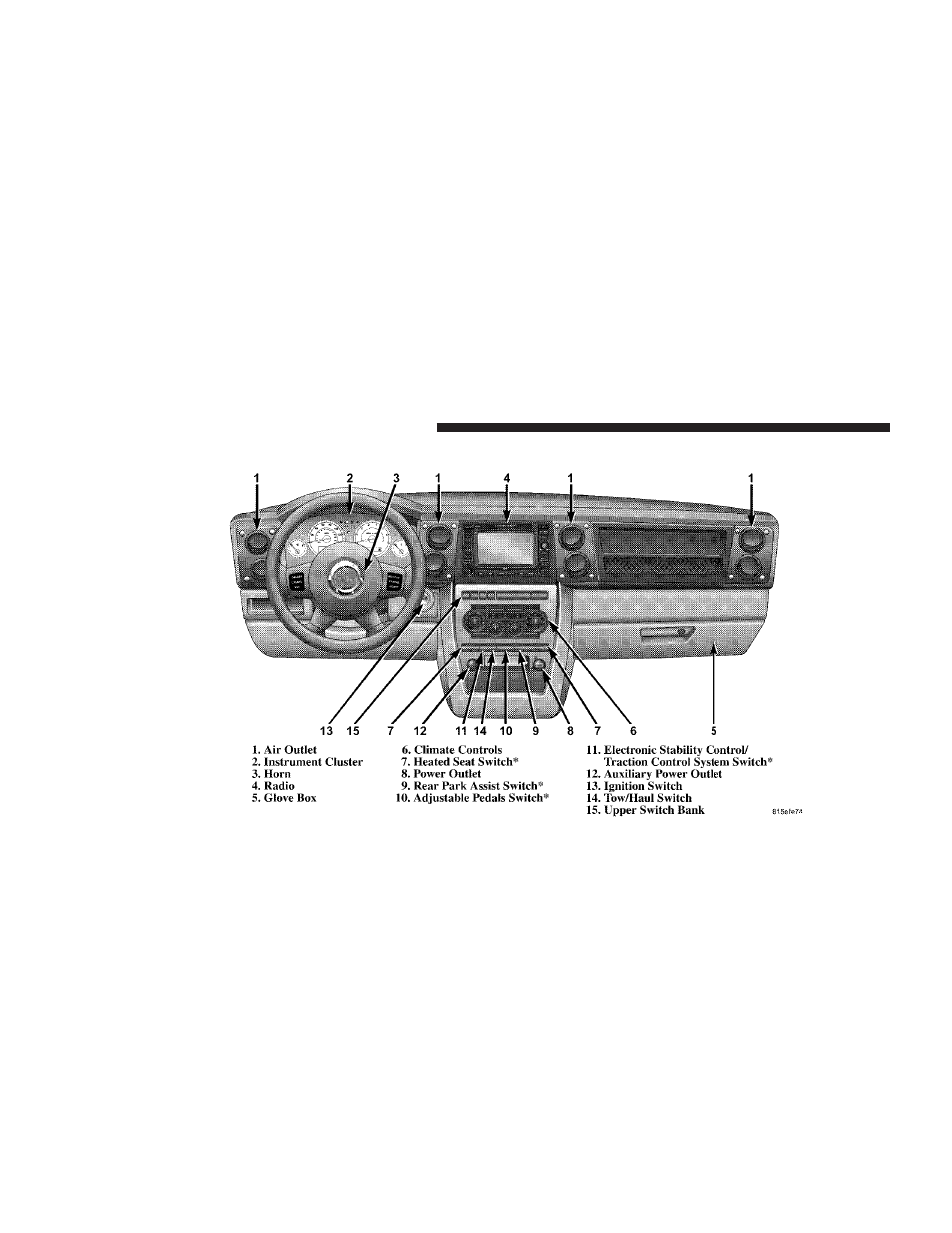 Instrument panel and controls | Jeep 2007 Commander User Manual | Page 174 / 456