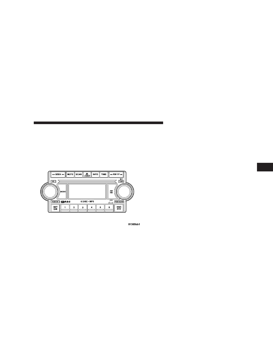 Sales code raq – am/fm/cd (6-disc) radio, Operating instructions - radio mode | Jeep 2007 Commander User Manual | Page 199 / 456