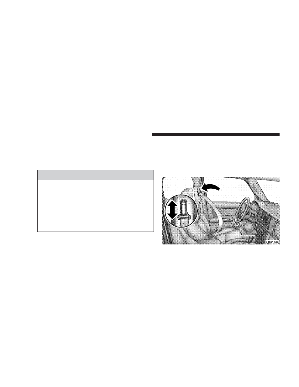 Adjustable upper shoulder belt anchorage | Jeep 2007 Commander User Manual | Page 42 / 456