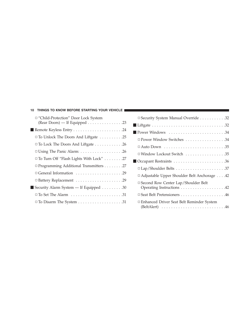 Jeep 2007 Compass User Manual | Page 10 / 408