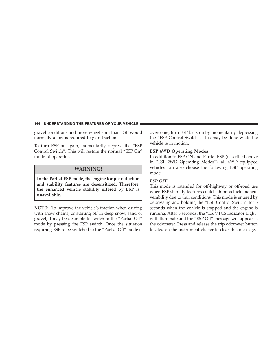 Jeep 2007 Compass User Manual | Page 144 / 408