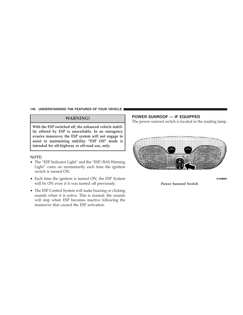 Power sunroof — if equipped | Jeep 2007 Compass User Manual | Page 146 / 408