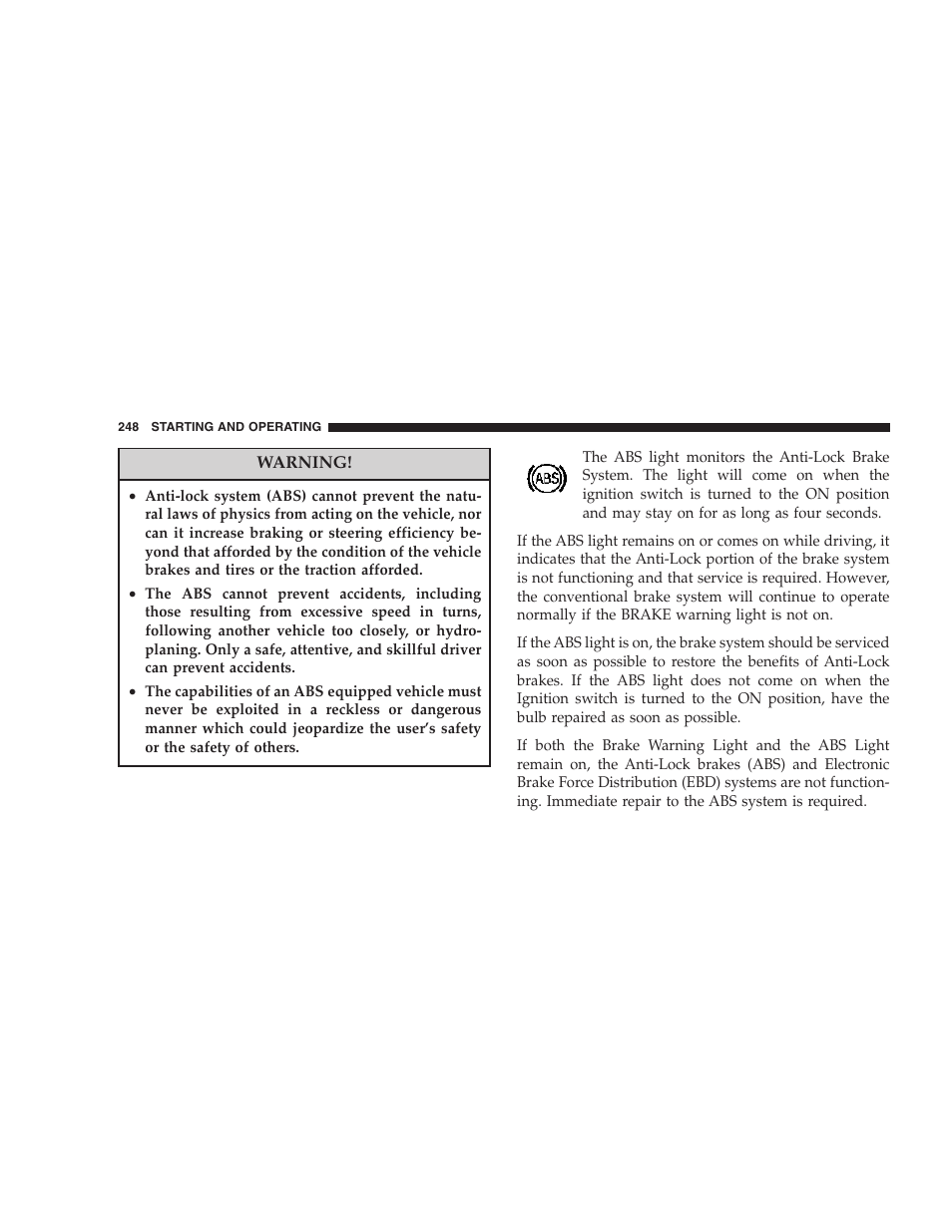 Jeep 2007 Compass User Manual | Page 248 / 408