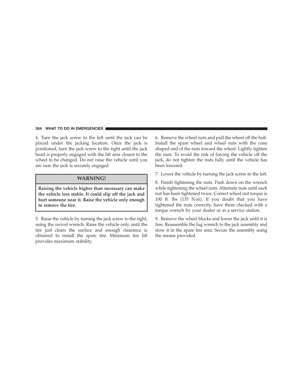 Jeep 2007 Compass User Manual | Page 304 / 408
