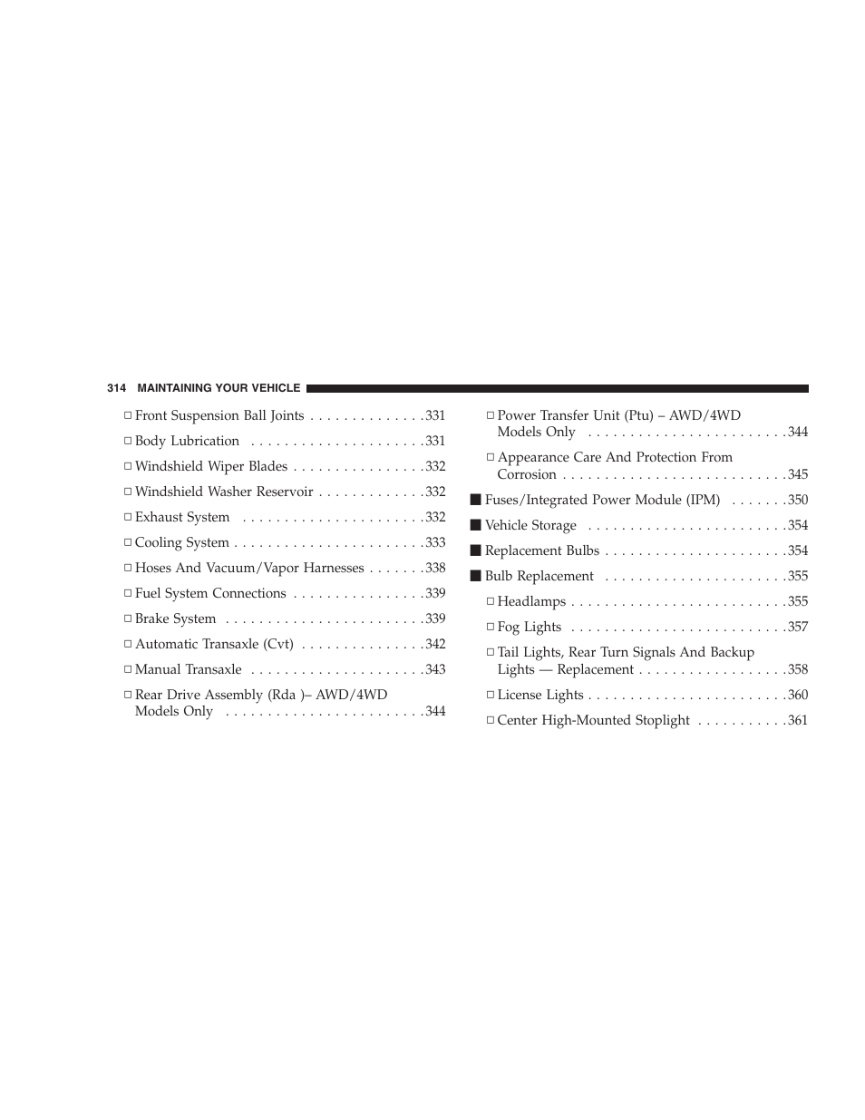 Jeep 2007 Compass User Manual | Page 314 / 408