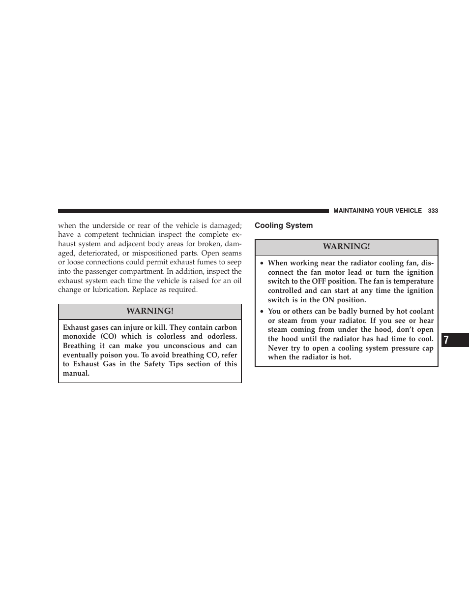 Cooling system | Jeep 2007 Compass User Manual | Page 333 / 408