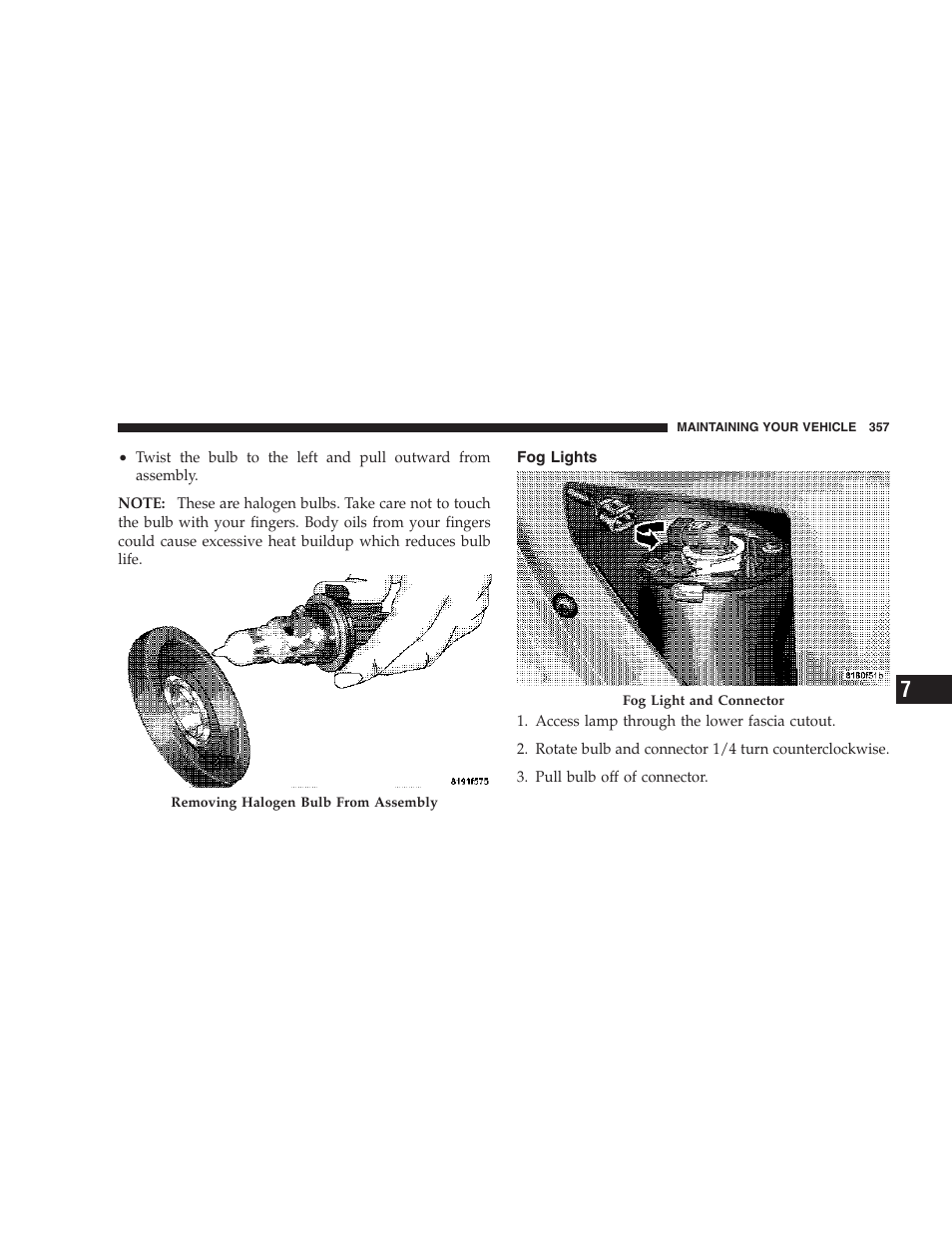 Fog lights | Jeep 2007 Compass User Manual | Page 357 / 408